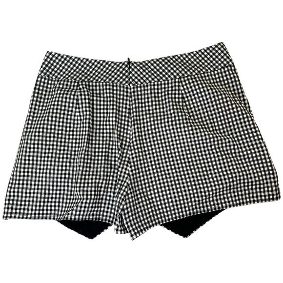 Lord & Taylor Design Lab skort black white gingham print small NWOT - Picture 2 of 4